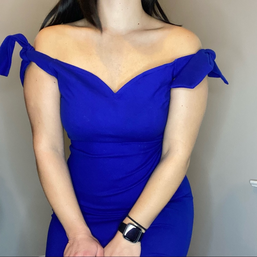 Superdown x Revolve Shae Off The Shoulder Cocktail Midi Dress Size Medium - Picture 11 of 15